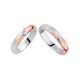 18K White and rose gold with diamonds wedding rings Polello