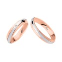 18K White and rose gold with diamond wedding rings Polello