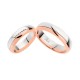 18K White and rose gold with diamond wedding rings Polello 2141DBR-UBR