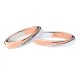 18K White and rose gold with diamonds wedding rings Polello 2888DBR-UBR