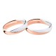 18K White and rose gold with diamonds wedding rings Polello 2893DBR-UBR