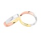 18K White, yellow and rose gold with diamond wedding rings 2982DBGR-UBGR