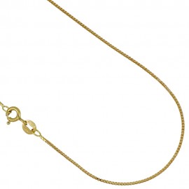 Yellow gold 18kt 750/1000 15.75 inch length venetian chain