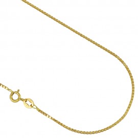Yellow gold 18kt 750/1000 15.75 inch length venetian chain