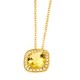 Collana in Oro Giallo 18 Kt 750/1000 con Berillo Giallo e Diamanti