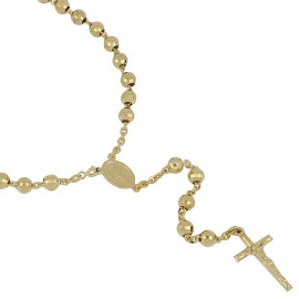Yellow Gold 18k 23.62 inch Length Rosary Necklace