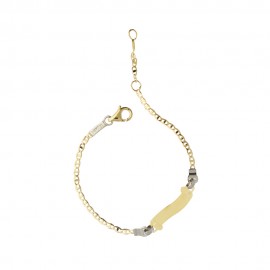Yellow and White Gold 18k Baby Bracelet