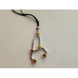 Stainless steel, yellow gold plated necklace