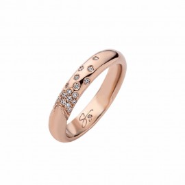 Women 18k Rose Gold with Diamonds Ring