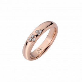 Women 18k Rose Gold with Hearts of Diamonds Ring