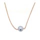 Coper stainless steel, pearl necklace Zable ledies Q7042