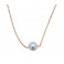 Coper stainless steel, pearl necklace Zable ledies Q7042