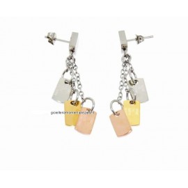 Stainless steel, gold 18Kt plated earrings Zable ledies 