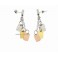 Stainless steel, gold 18Kt plated earrings Zable ledies 