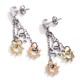 Stainless steel, gold 18Kt plated earrings Zable R7035