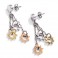 Stainless steel, gold 18Kt plated earrings Zable R7035