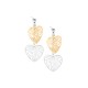S'agapõ stainless steel, yellow gold 18Kt plated earrings SGF21