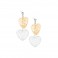 S'agapõ stainless steel, yellow gold 18Kt plated earrings SGF21