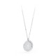 S'agapõ stainless steel, white crystal letter B necklace SLR02