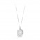 S'agapõ stainless steel, white crystal letter B necklace SLR02
