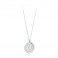 S'agapõ stainless steel, white crystal letter O necklace SLR14