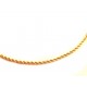 Yellow gold 18Kt interlaced chain shiny unisex necklace