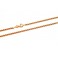 Yellow gold 18Kt interlaced chain shiny unisex necklace