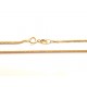 Yellow gold 18kt 750/1000 ear chain shiny unisex necklace