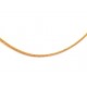 Yellow gold 18kt 750/1000 ear chain shiny unisex necklace