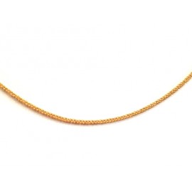 Yellow gold 18kt 750/1000 ear chain shiny unisex necklace