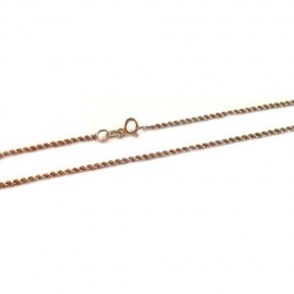 White gold 18Kt 750/1000 interlaced chain shiny unisex necklace
