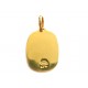 Pendente in oro giallo 18Kt 750/1000 con angelo lucido e martellato