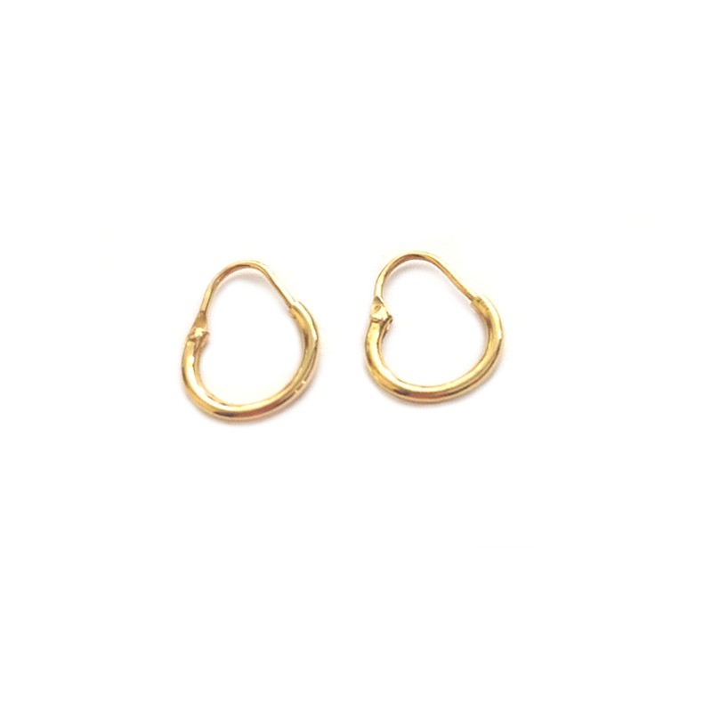 Orecchini cerchi in oro giallo 18Kt - 750/1000 lucidi da donna