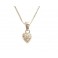 Collana in oro bianco 18Kt 750/1000 con cuore pendente di diamanti Kt 0.27 da donna