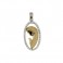 Yellow and white gold 18Kt 750/1000 Virgin Mary pendant