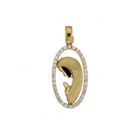 Yellow gold 18Kt 750/1000 Virgin Mary pendant