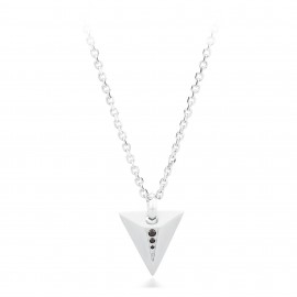 S'agapõ stainless steel, necklace Length: ﻿17.71 inch arrow-shaped pendant
