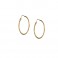 Yellow gold 18 Kt 750/1000 shiny hoop woman earrings
