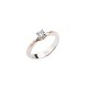 Anello solitario in oro bianco e rosa 18Ct Polello G2885BR