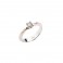White and rose gold 18Carat solitaire ring Polello G2885BR