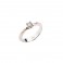 Anello solitario in oro bianco e rosa 18Ct Polello G2885BR