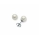 White gold 18Kt 750/1000 with pearls shiny woman earrings