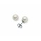 White gold 18Kt 750/1000 with pearls shiny woman earrings