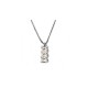 Collana in oro bianco 18Kt 750% con trilogy Ct 0.19