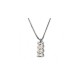 White gold 18 carat trilogy necklace with diamonds, woman