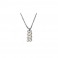 Collana in oro bianco 18Kt 750/1000 con diamanti modello trilogy Ct 0.19