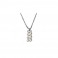 White gold 18Kt 750/1000 trilogy type with diamonds,woman necklace