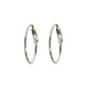 White gold 18Carat unisex hoop earrings