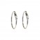 White gold 18Kt 750/1000 shiny hoop earrings