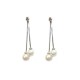 White gold 18kt 750% pearls earrings